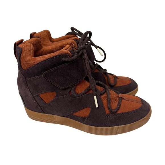 Sorel Out N About III Mid Wedge Boots Womens Size 9.5 Brown Shoes - Picture 1 of 11
